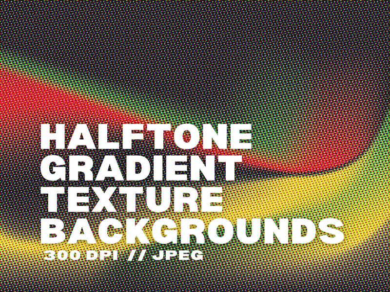 10 Halftone Gradient Texture Backgrounds (by DesignScape Arts)