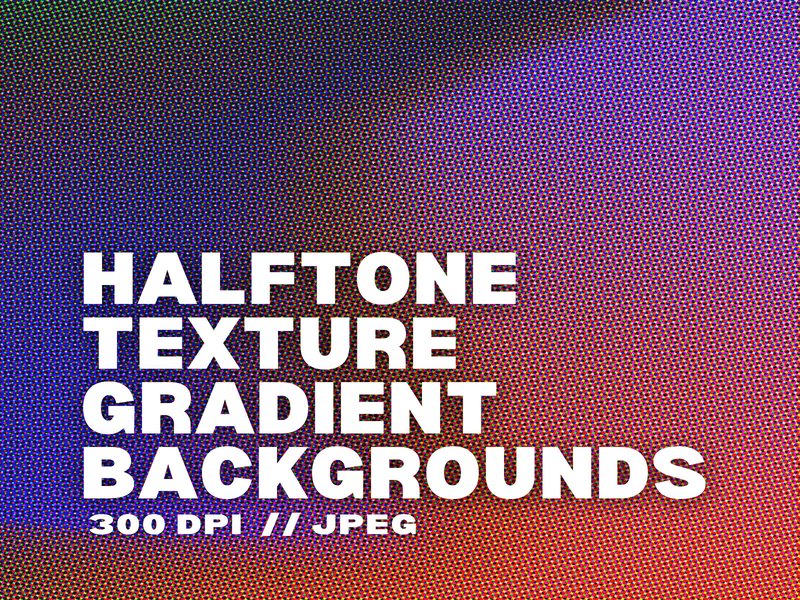 10 Halftone Texture Gradient Backgrounds (by DesignScape Arts)