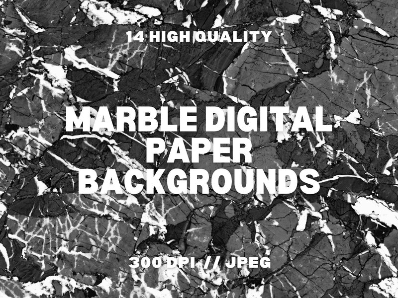 14 Marble Digital Paper Backgrounds (by DesignScape Arts)