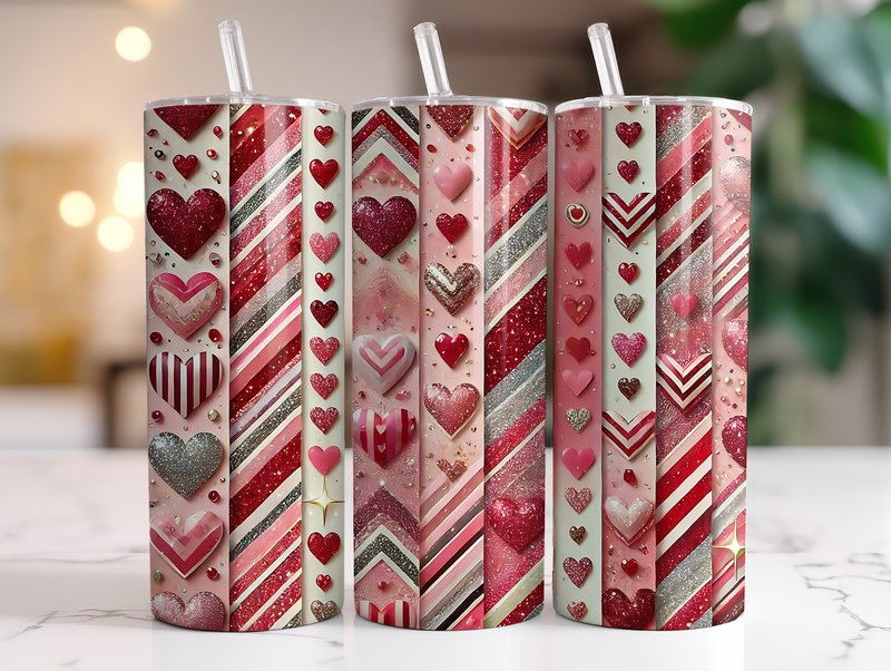 20 Oz Valentine Tumbler Wrap Png Print (by RahatKDP)