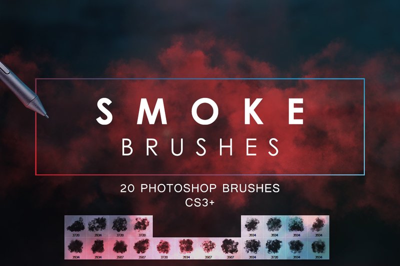 20 Smoke Photoshop Brushes (by freezerondigital)