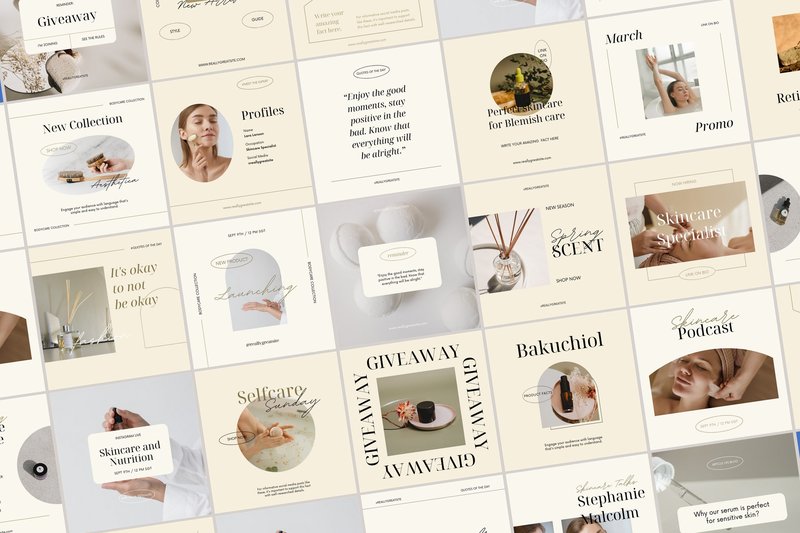 25 Calm Aesthetic Instagram Kit (by Moara)