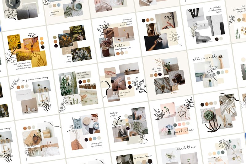 25 Moodboard Aesthetic Instagram Kit (by Moara)