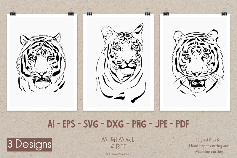 3 Sublimation the Tiger Line Art Tattoo (by Momixzaa)