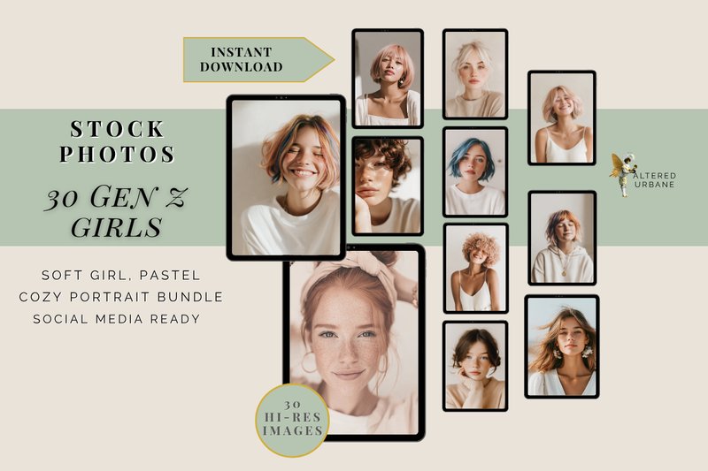 30 Aesthetic Stock Photos — Gen Z Girls (by alteredurbane)