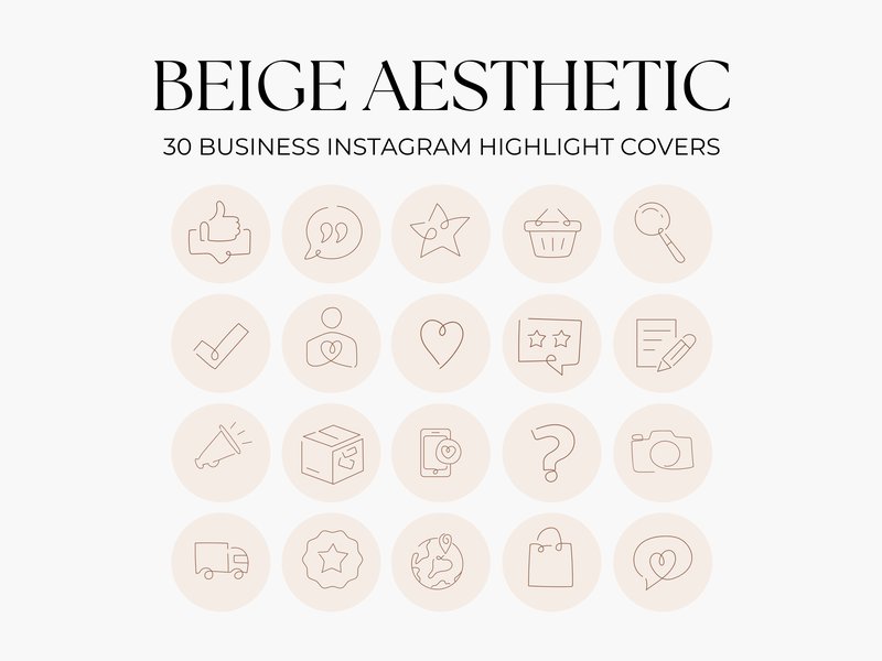 30 Business Instagram Highlight Covers (by Business Chic Studio)