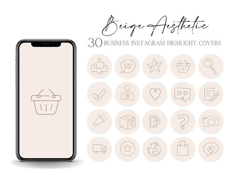 30 Business Instagram Highlight Covers (by Business Chic Studio)