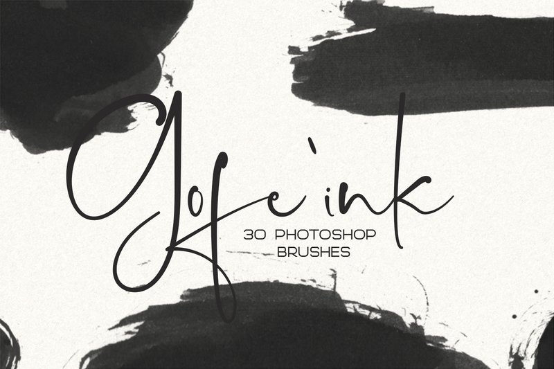 30 Gofe Ink Photoshop Brushes (by Graphicfresh)