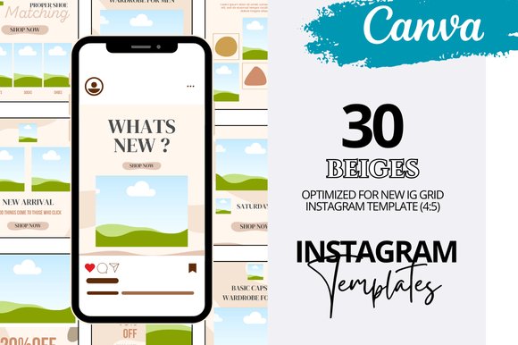 30 Instagram Templates Canva (by FolieDesign)