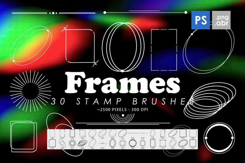30 Minimal Frames Photoshop Brushes (by ArtistMef)