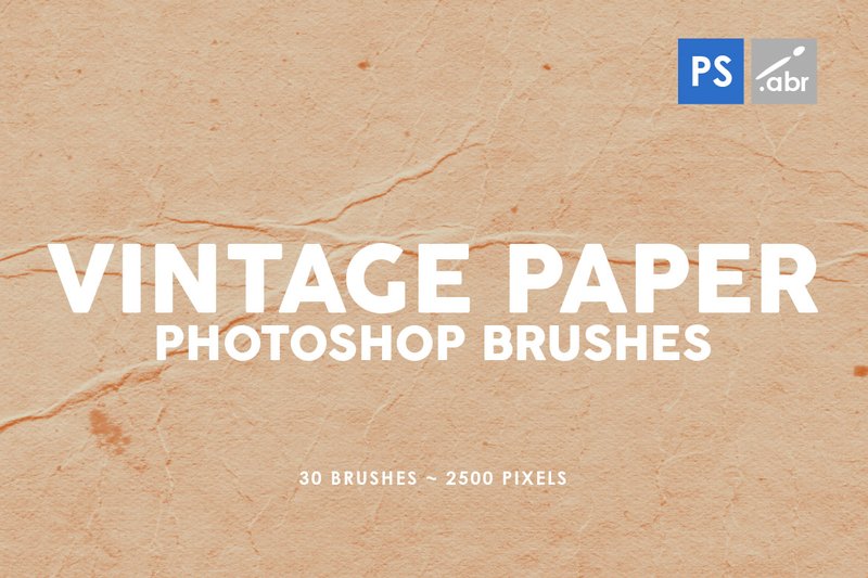 30 Vintage Paper Photoshop Brushes 1 (by ArtistMef)