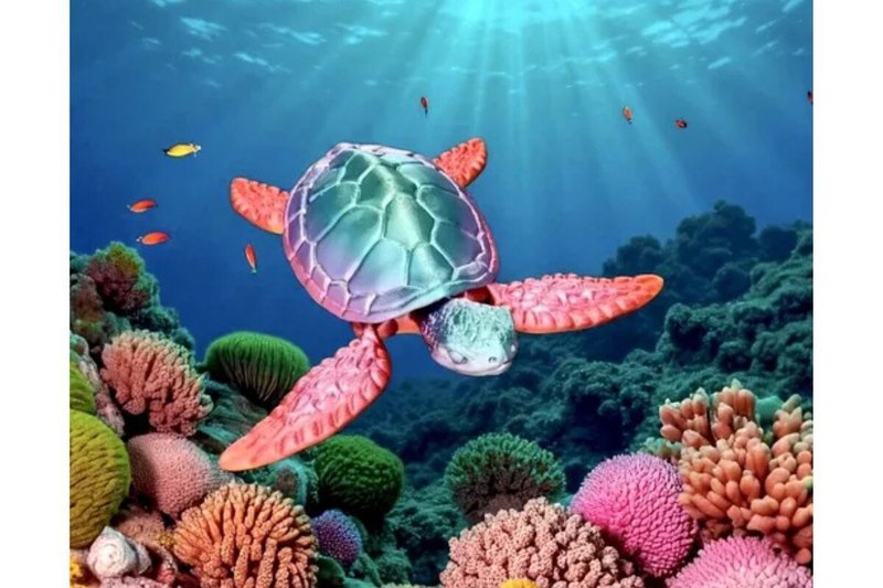 3D Printed Articulated Sea Turtle (by MELS3DLABS)