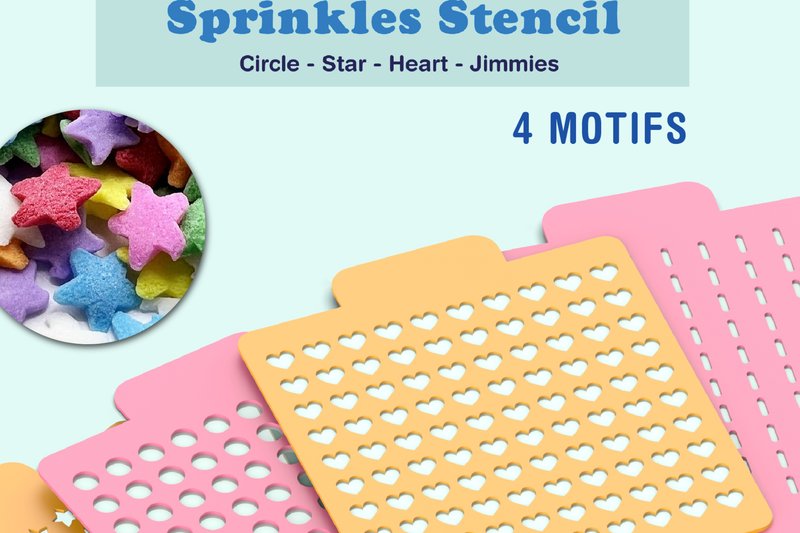 3D Sprinkles Stencil Set (by Woow Concept)