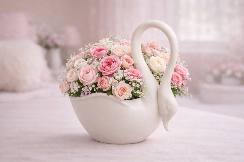 3D Swan Planter STL 081 (by SUPI3D)