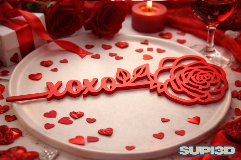 3D Valentine Rose XOXO (by SUPI3D)