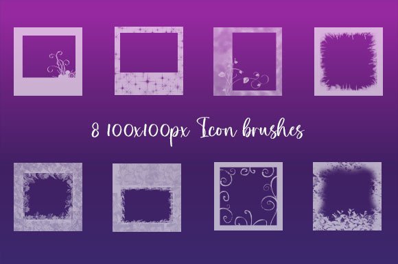 8 100px Icon Photoshop Brushes Set 1 (by IndigoCreations)