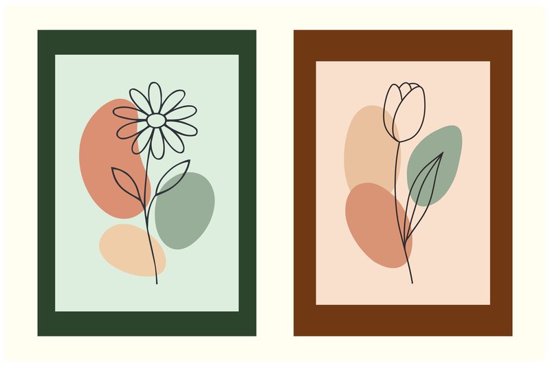 Abstract Botanical Line Art (by muhammadimu2322)
