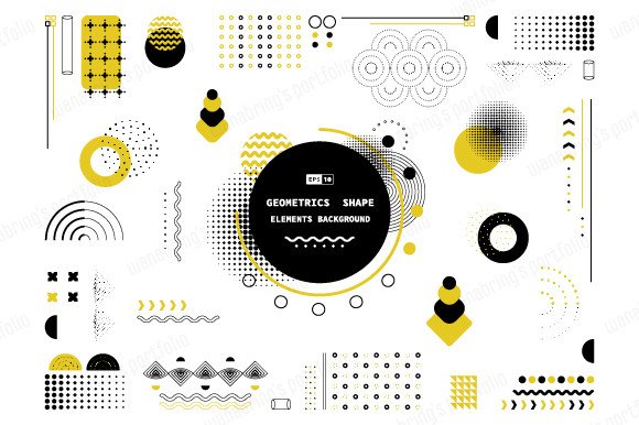 Abstract Yellow and Black Pattern (by wanabring)