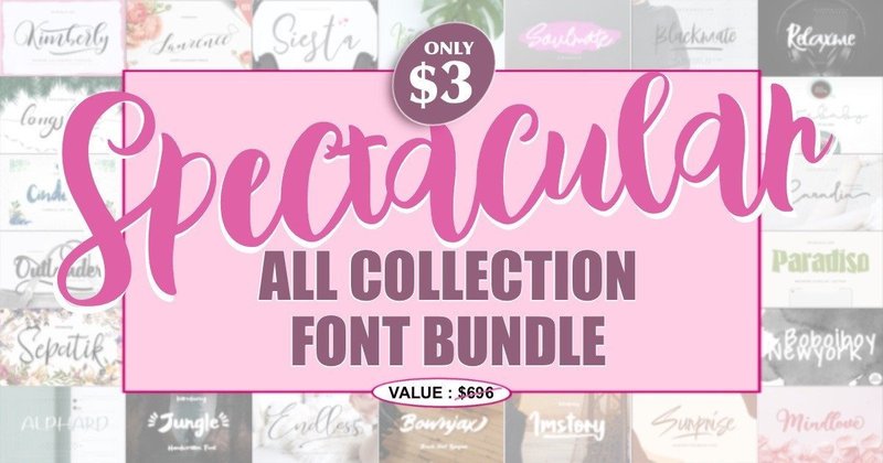 All Fonts Collection Bundle (by BONJOURTYPE)