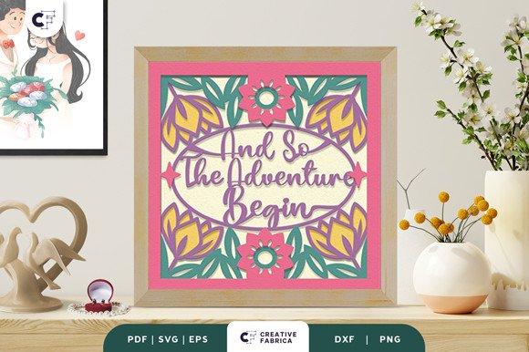 And so the Adventure Begin Sign 3D SVG (by 3D SVG Crafts)