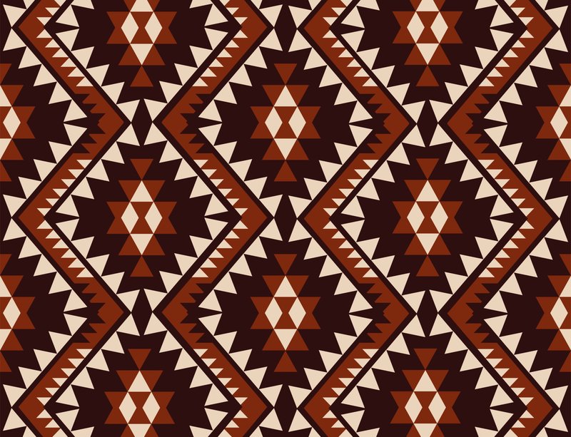 Aztec Navajo Red Black Pattern (by Parinya Maneenate)