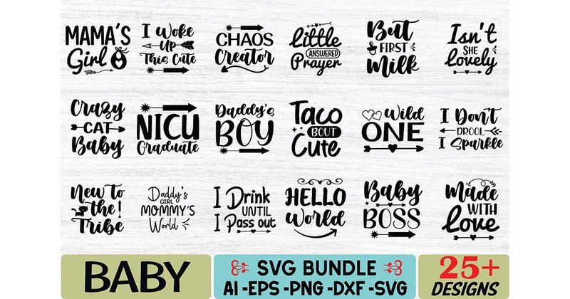 Baby Svg Bundle (by Font-Art)