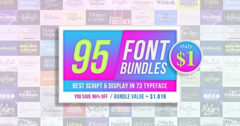 Best Script & Display Font Bundle (by gatype)