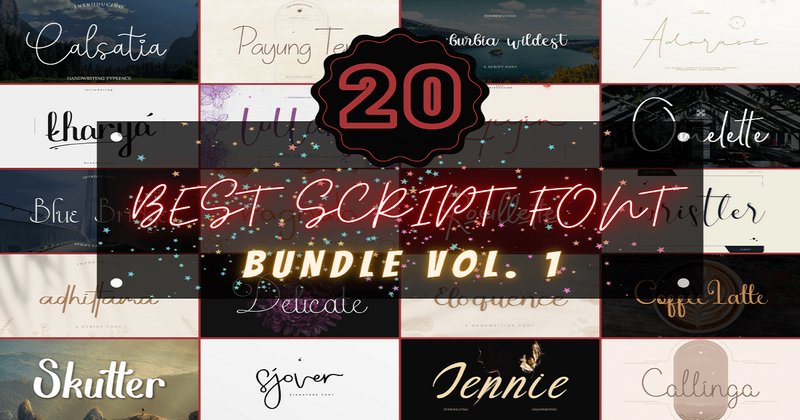 Best Script Font Bundle Vol.1 (by inferno.type3)