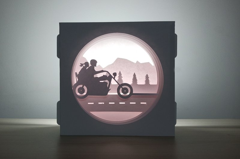Bike Trip 3d Shadow Card (by paperamaze)