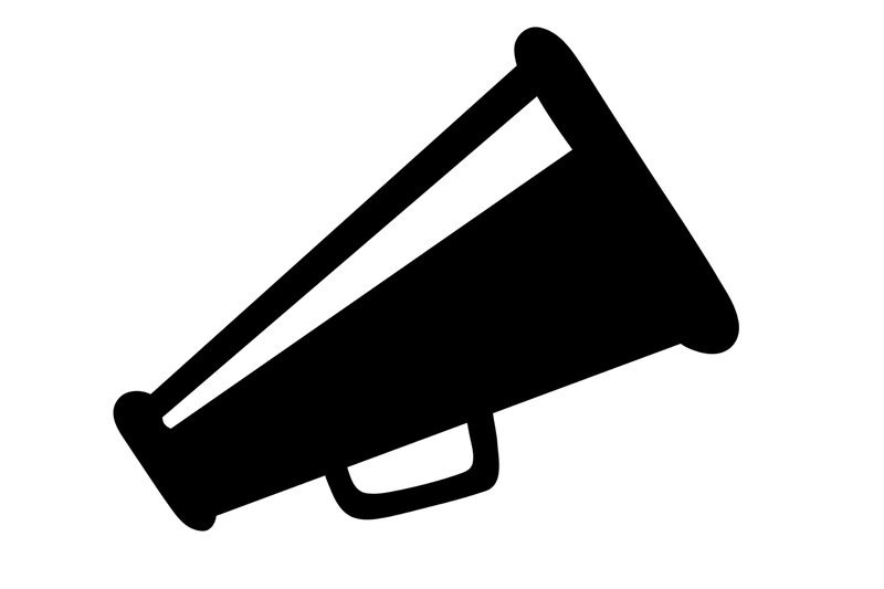 Black Cinema Megaphone (by EasyPeasy SVGs)