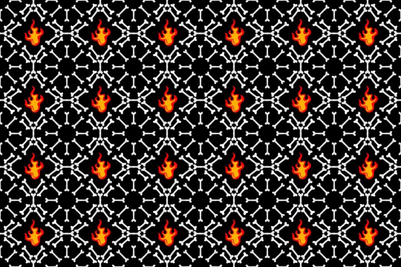 Bone Flame Seamless Pattern Background (by Mightyfire)