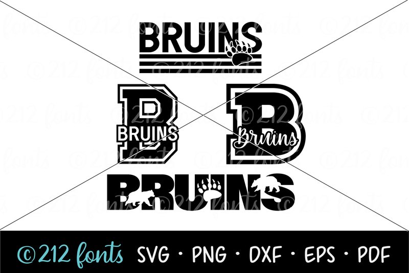 Bruins Mascot Sport Team School Graphics (by 212 Fonts)