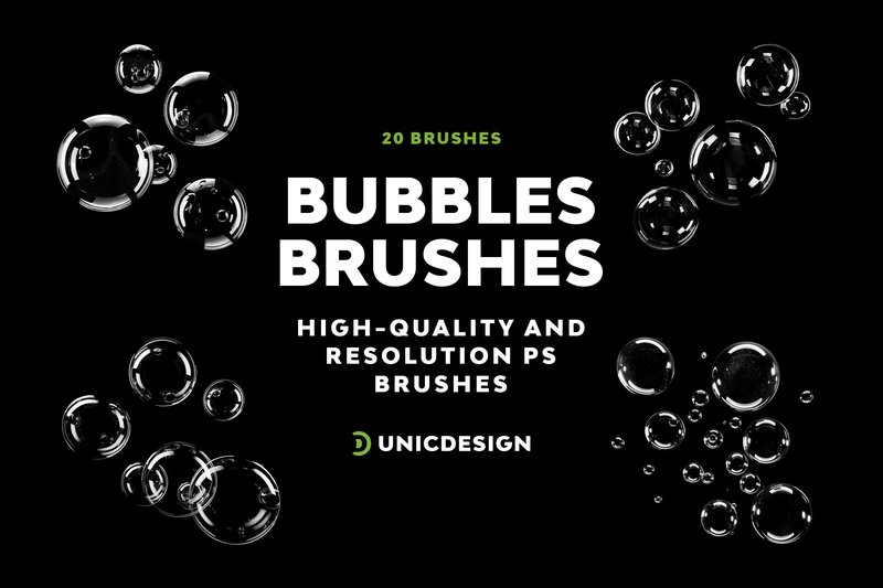 Bubbles Photoshop Brushes (by UnicDesign)