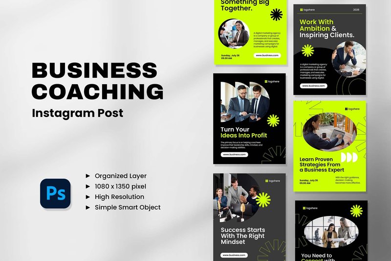 Business Coaching Instagram Post (by uicreativenet)