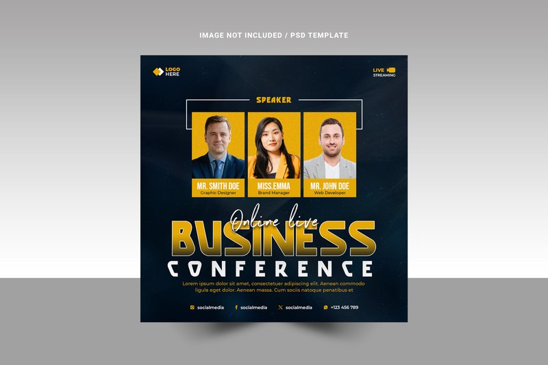 Business Conference Story Banner PSD (by T-Shirt Biz)