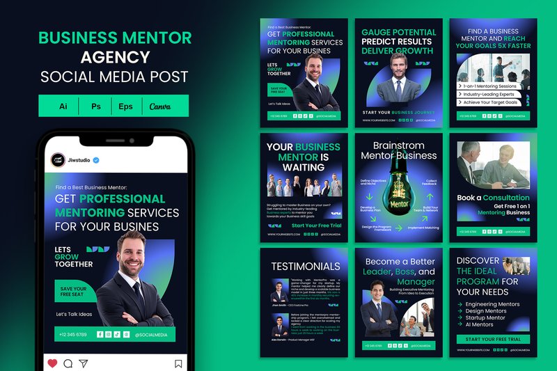 Business Mentor Agency - Social Media (by storictype)
