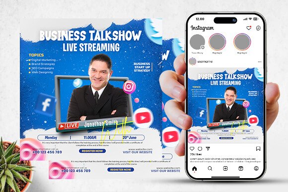 Business TalkShow Social Media (by JAD Design Studio)