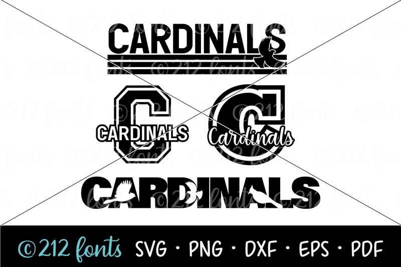 Cardinals Mascot School Sports Team SVGs (by 212 Fonts)