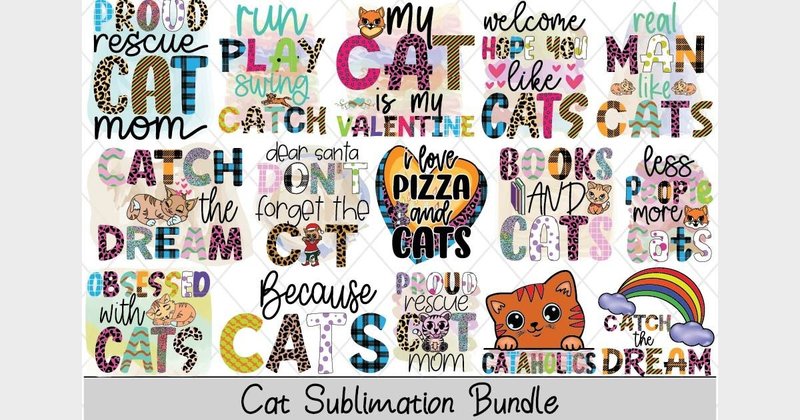 Cat Sublimation Bundle (by Colourful)