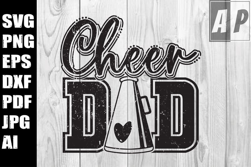 Cheer Dad Svg, Megaphone Svg, Pom Pom (by ILukkystore)