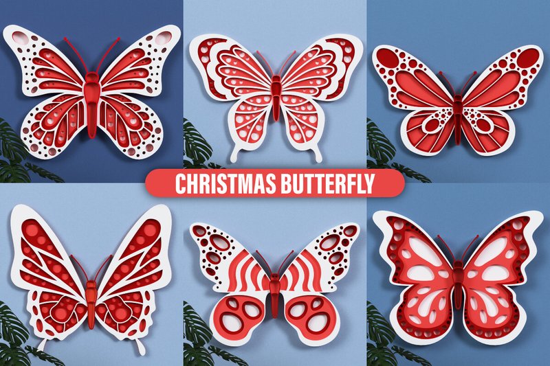 Christmas Butterfly Home Decor Craft (by VOLT_DESIGN)