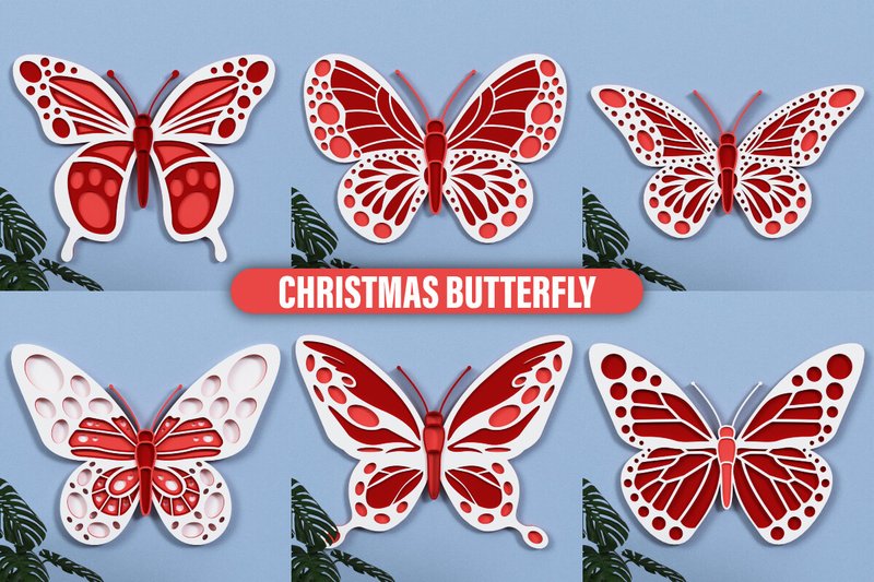 Christmas Butterfly Home Decor Craft (by VOLT_DESIGN)