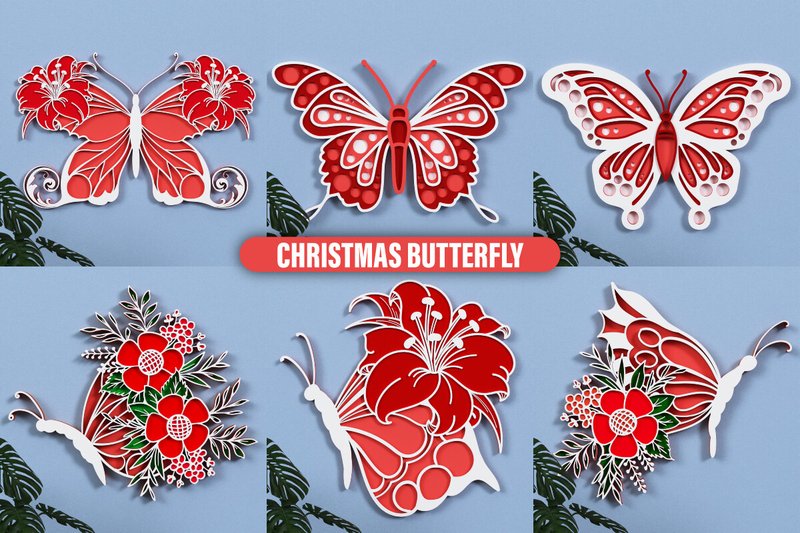 Christmas Butterfly Home Decor Craft (by VOLT_DESIGN)