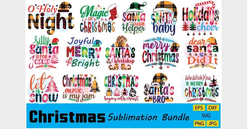 Christmas Sublimation Mega Bundle (by Colourful)