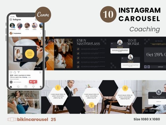 Coaching Instagram Carousel Canva (by Templategum)