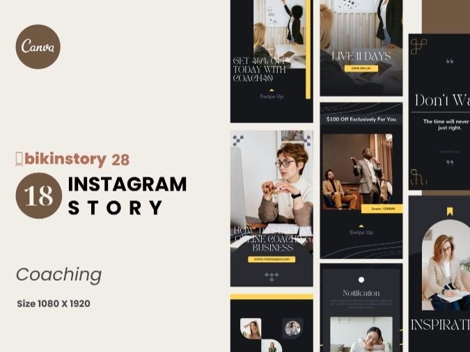 Coaching Instagram Story Canva Template (by Templategum)