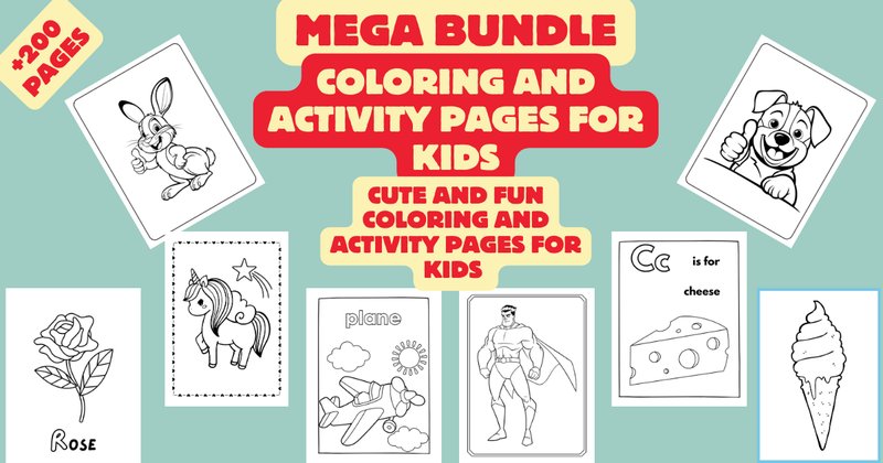 Coloring and Activity Pages for Kids Bundle (by STARS KDP)