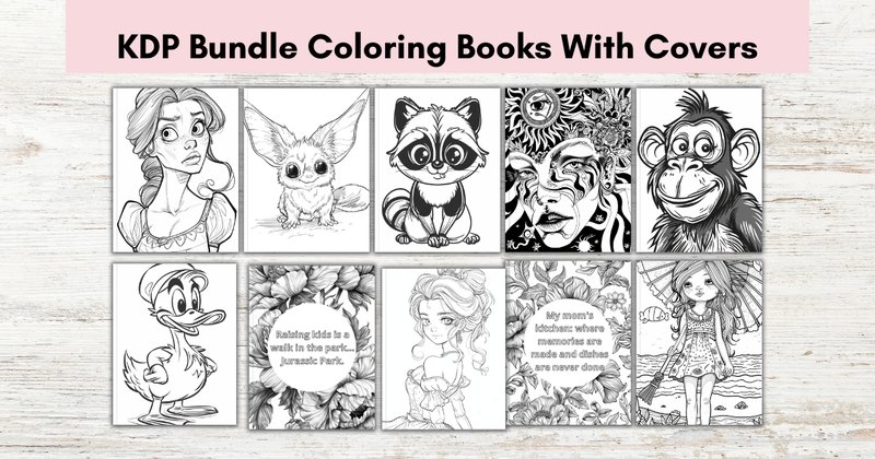 Coloring Books with Covers KDP Bundle (by olamiyoshi)