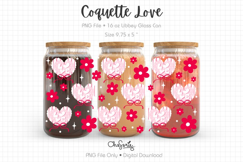 Coquette Love Tumbler Wrap PNG Design (by InChasarie)