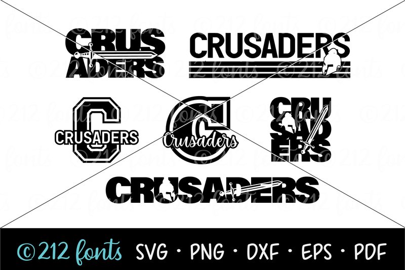 Crusaders Mascot School Sports Team SVG (by 212 Fonts)